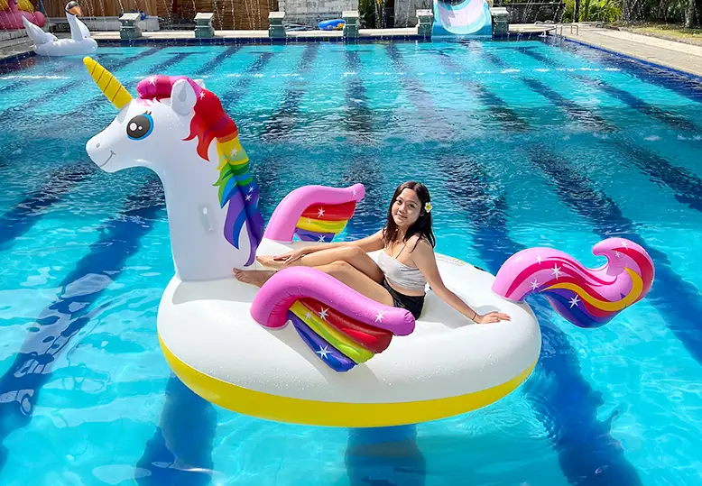 Rainbow Unicorn Bali Pool Floaties Rental