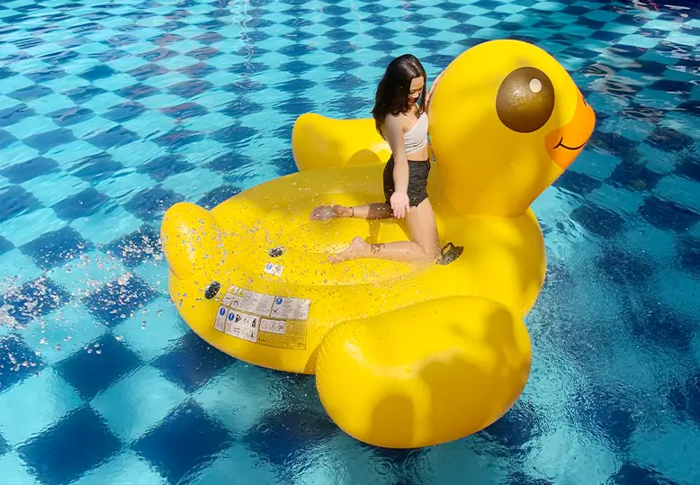 Yellow Duck Bali Pool Floaties Rental